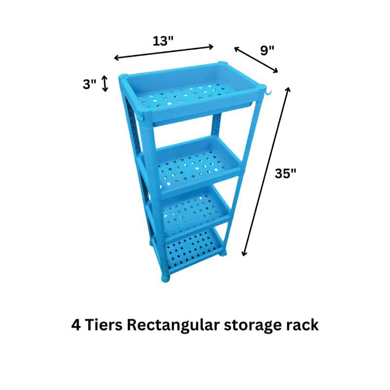 4 Tiers Rectangular Storage Rack