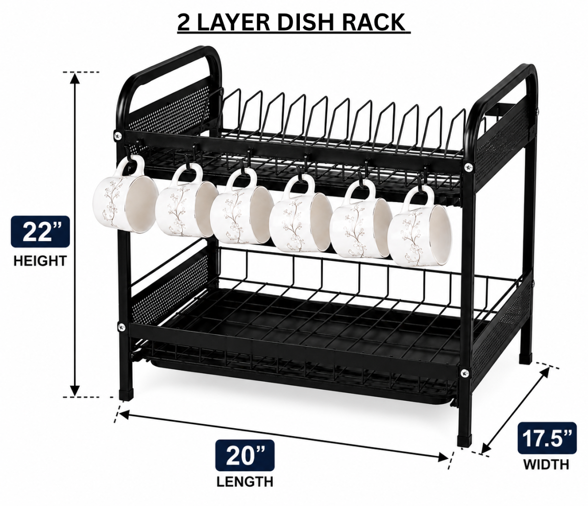 2 Layer Dish Rack